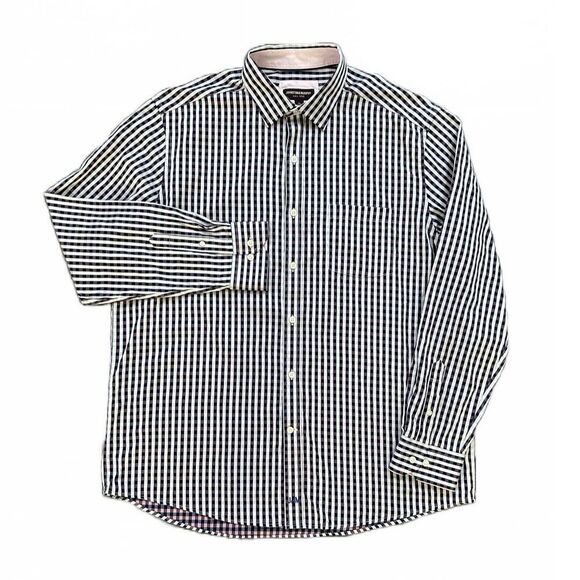 Johnston & Murphy Other - Johnston And Murphy Long Sleeve Button Up Dress Shirt Purple Check Men's Size XL